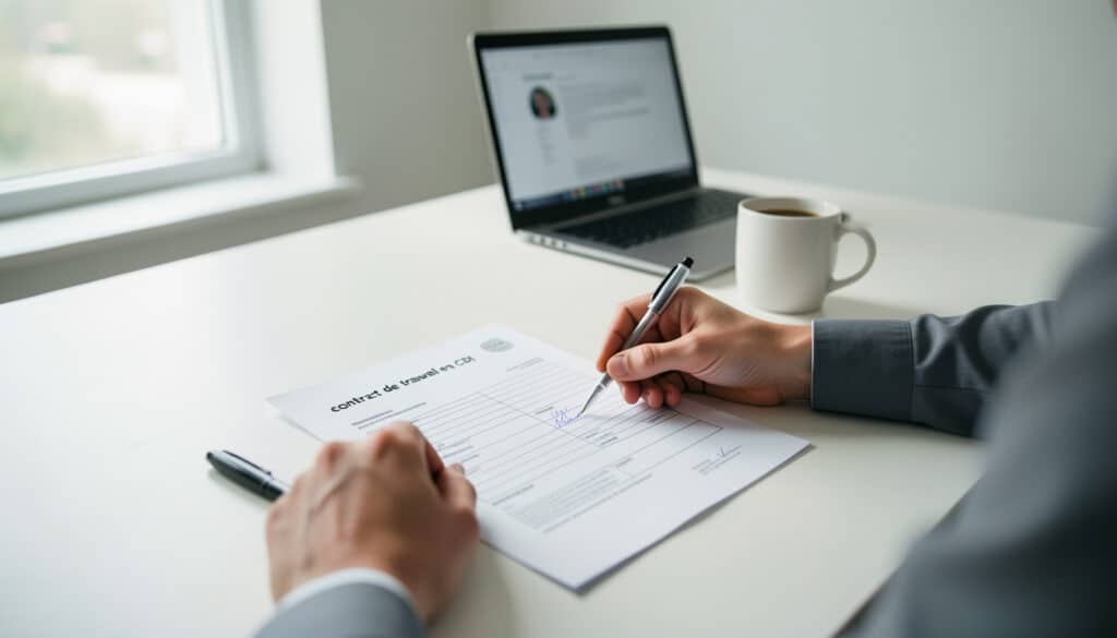 Modèle gratuit de contrat de travail en CDI à remplir